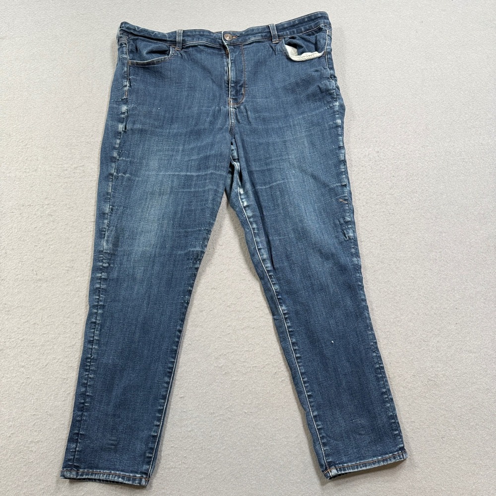 American Eagle Jeans Women's 22 Blue Denim Next Level Stretch High Rise Med Wash